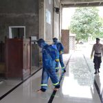 Brimob Aceb Lakukan Sosialisasi Protokol Kesehatan Covid-19 dan Penyemprotan Disinfectant