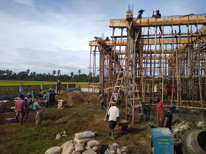 Masyarakat Gampong Gudang Bergotong Royong Bangun Masjid Nurul Fata