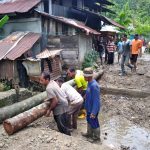 Warga Gampong Air Pinang Bangun Jembatan Darurat Dari Pohon Kelapa