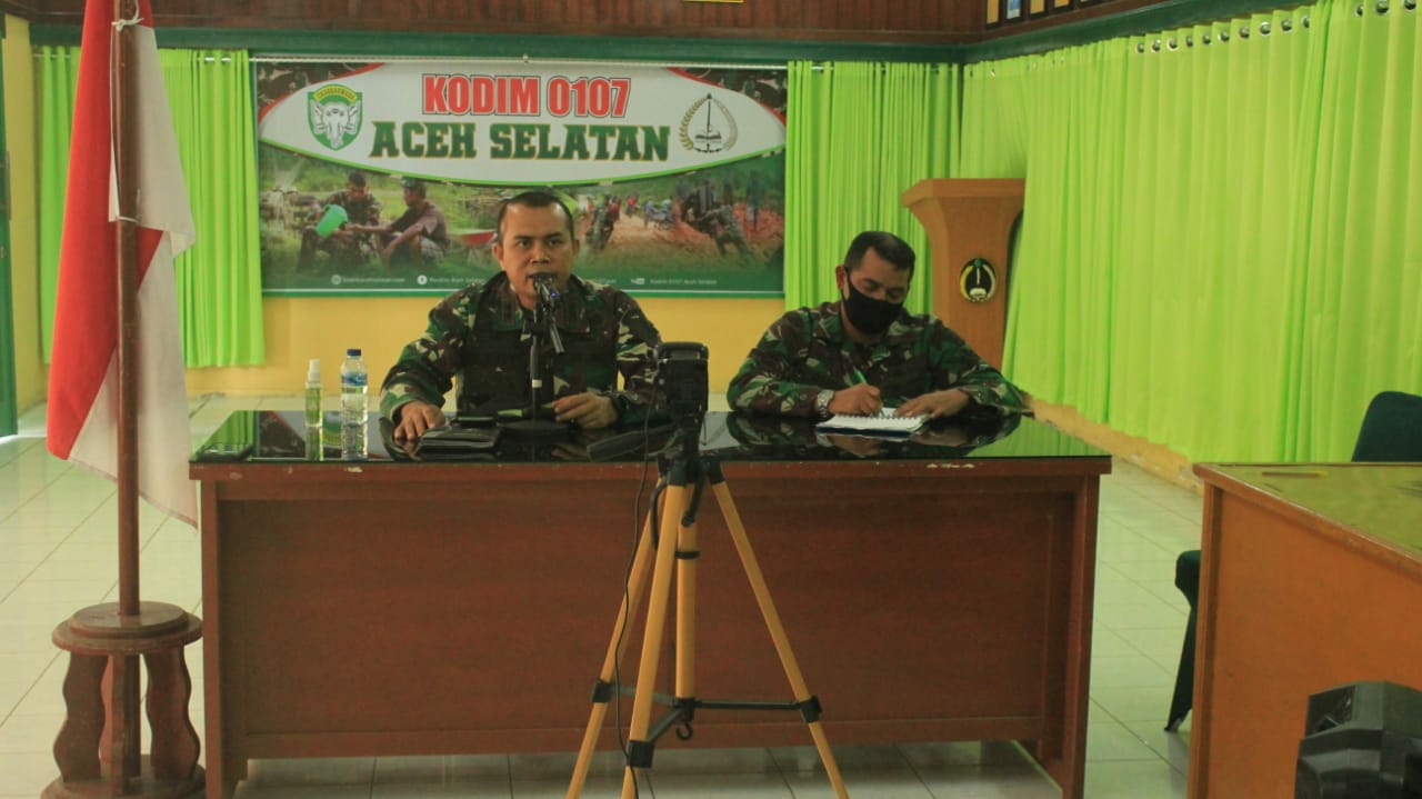 Dandim Aceh Selatan Kembali Tegaskan Penguatan Satgas Covid-19 dan Posko PPKM