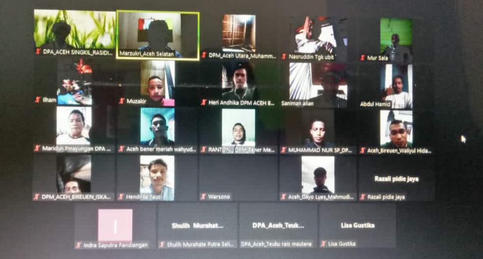 Duta Petani Milenial dan Andalan Kementerian Pertanian Gelar Musda Melalui Zoom, Marzukri Terpilih Sebagai Korwil DPM /DPA Provinsi Aceh