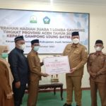 Raih Juara Pertama Tingkat Provinsi, Gampong Ujung Batee Terima Piala Lomba Gampong
