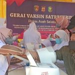 Satreskrim Polres Aceh Selatan Buka Gerai Vaksin Dan Sediakan Doorprize