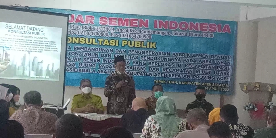 PT. Kotafajar Semen Indonesia Gelar Konsultasi Publik Persiapan Penyusunan Amdal