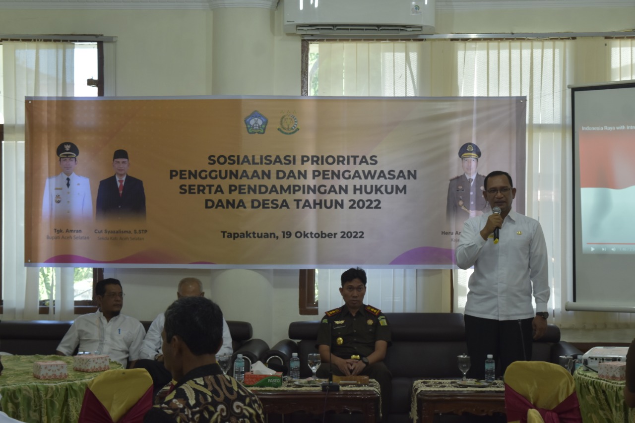 Sekda Cut Syazalisma :  Keuchik  Jangan Takut Terhadap Lembaga Pengawasan 