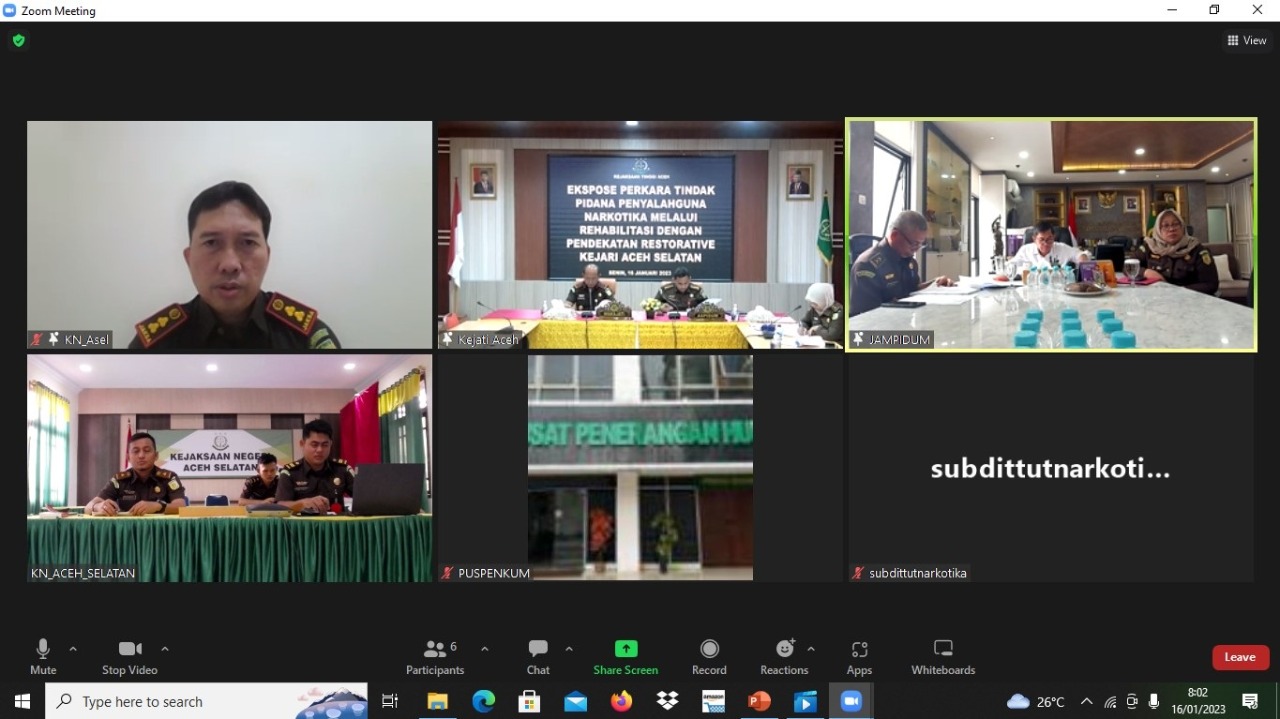 Kejari Aceh Selatan Laksanakan Restorative Justice Perkara Pidana atas Nama Tersangka Ashadil Mahlil