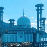 Lantai Kubah Mesjid Apung  Bocor, Air Hujan Genangi Lantai