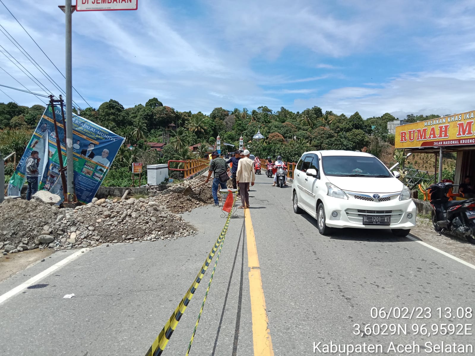 PPK 2.4 Aceh Lakukan Penanganan Darurat Abudment Jembatan Krueng Baru
