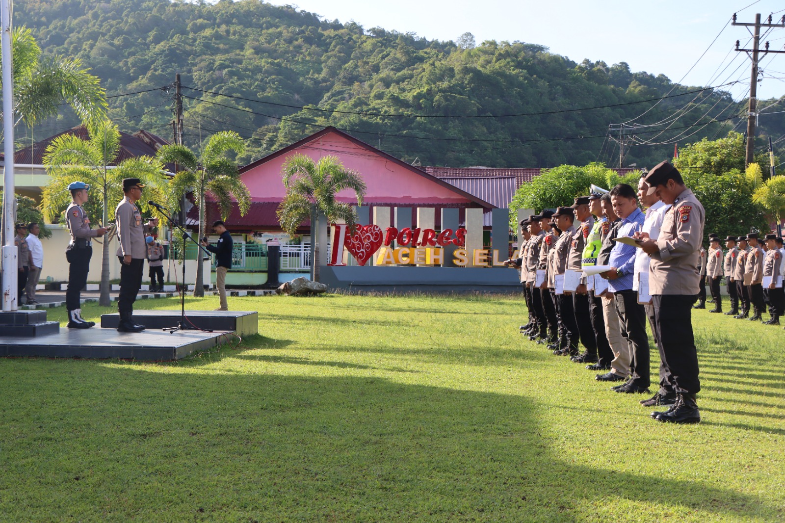 Personil Polres Aceh Selatan Apel Perdana Masuk Kerja Seusai Cuti Lebaran