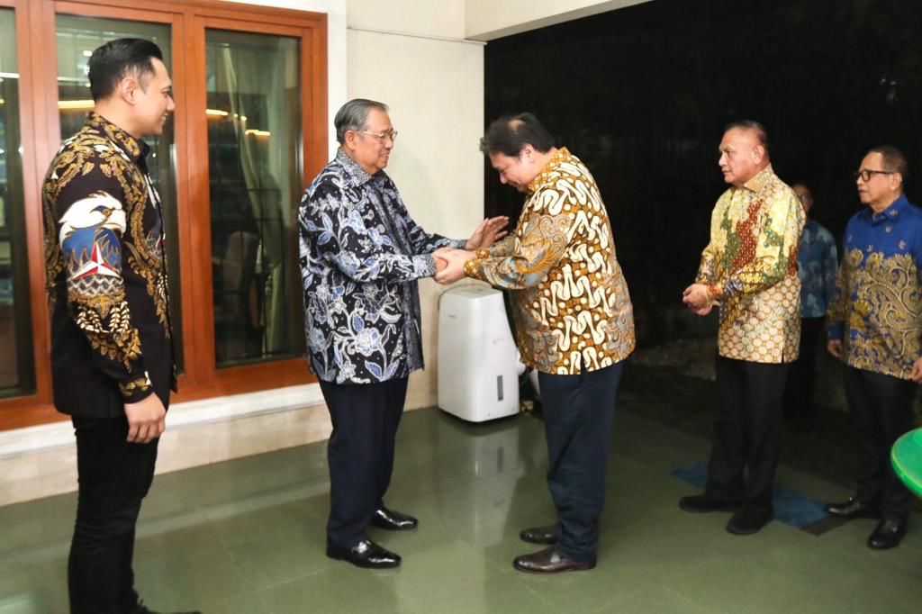 Terima Ketum Partai Golkar di Cikeas, AHY: Kita Butuh Kerja Sama Antar Kekuatan Politik Untuk Bangun Bangsa