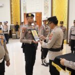 Kapolres AKBP Nova Suryandaru SIK Pimpin Upacara PTDH In Abtentia Satu Anggota Polres Aceh Selatan
