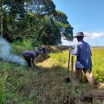 Tak Digubris Pemerintah,Warga Puloe Ie Lanjutkan Pekerjaan Penggalian Parit Sawah