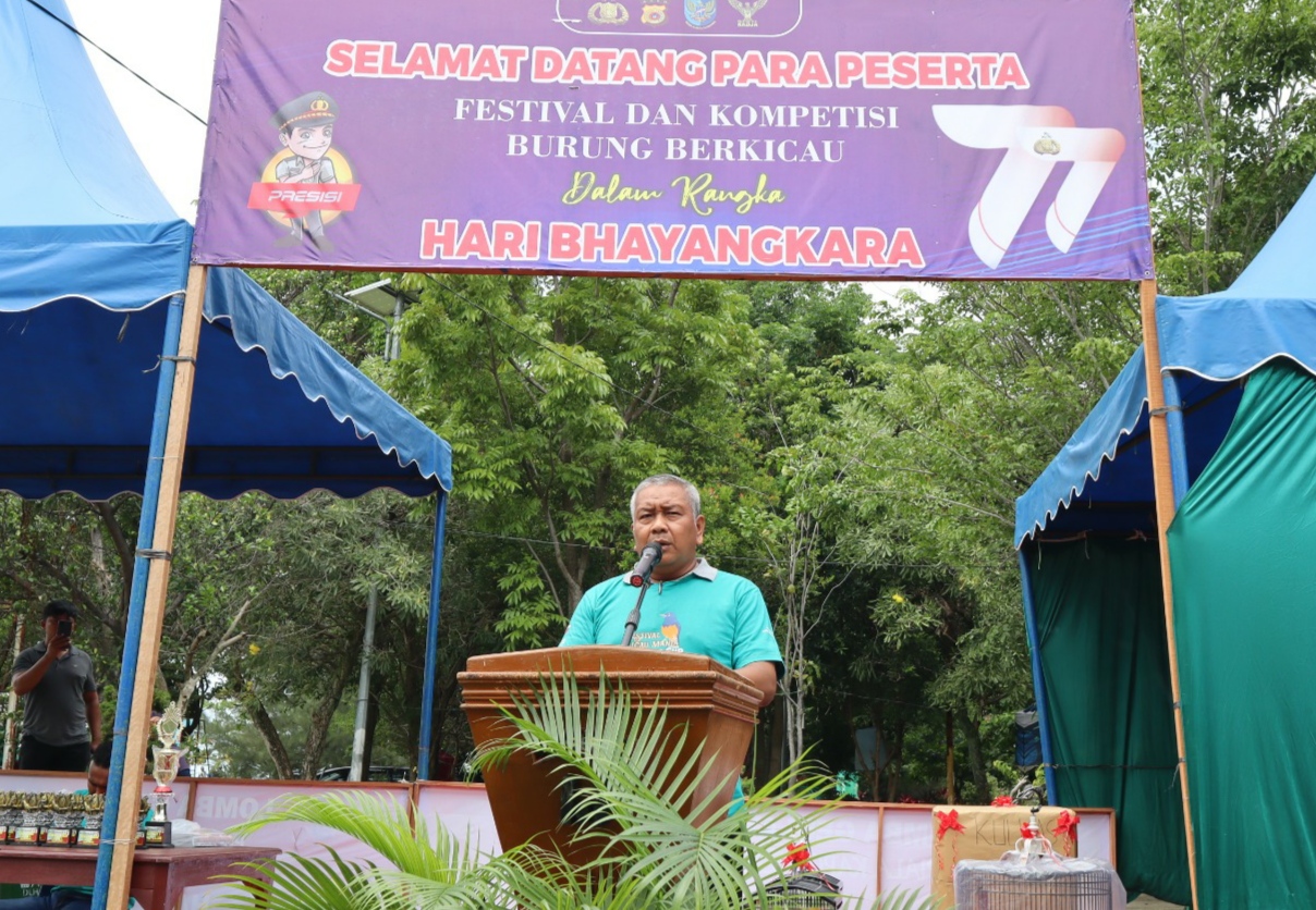 Festival Kicau Burung Mania Sambut Hari Bhayangkara ke 77 Polres Aceh Selatan