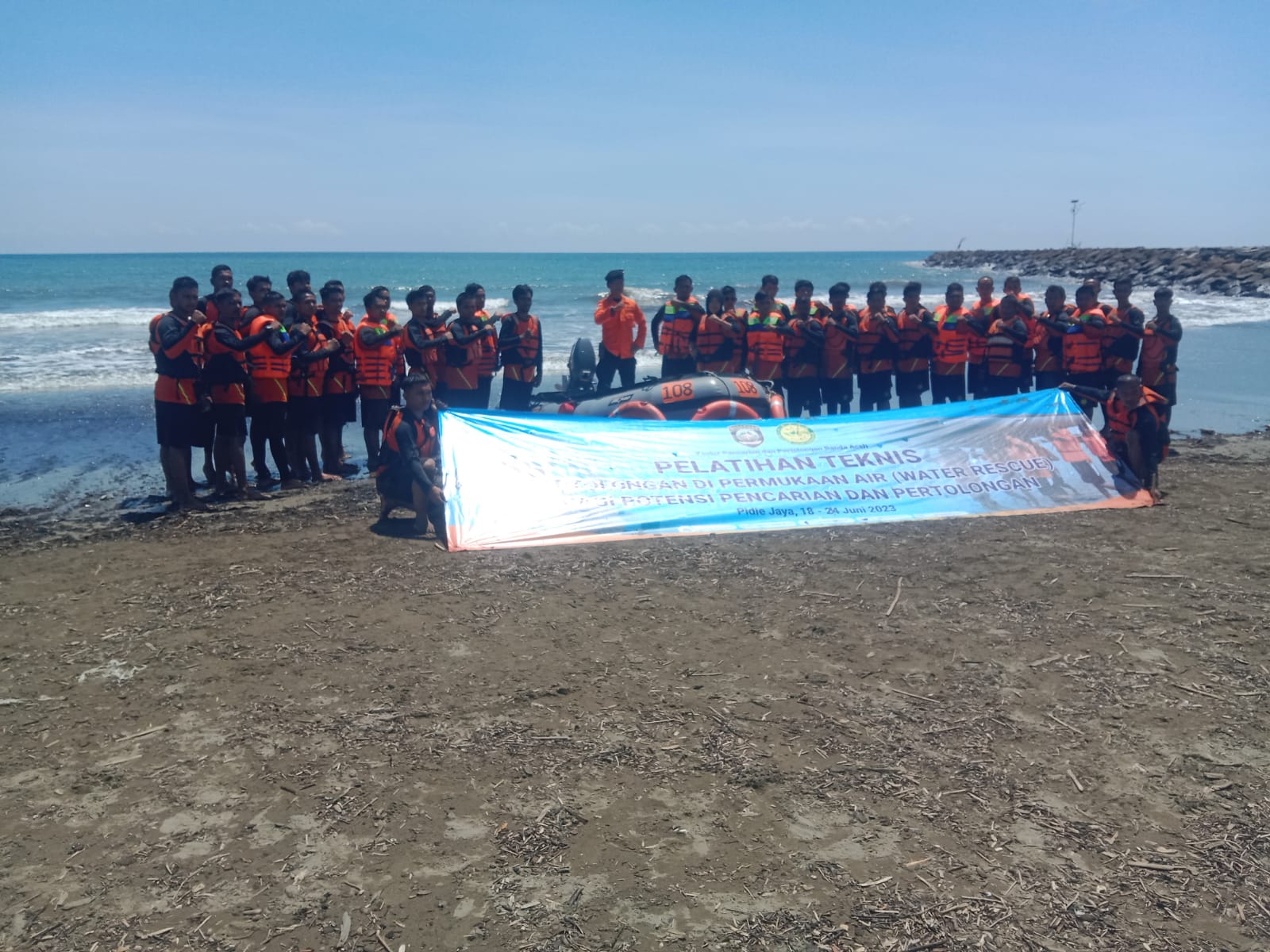 Kantor Pencarian dan Pertolongan Banda Aceh Resmi Tutup Pelatihan Water Rescue