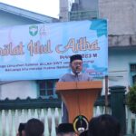 Dandim 0107/Asel Bersama Anggota dan Masyarakat Melaksanakan Shalat Idul Adha 1444 H di Halaman Makodim