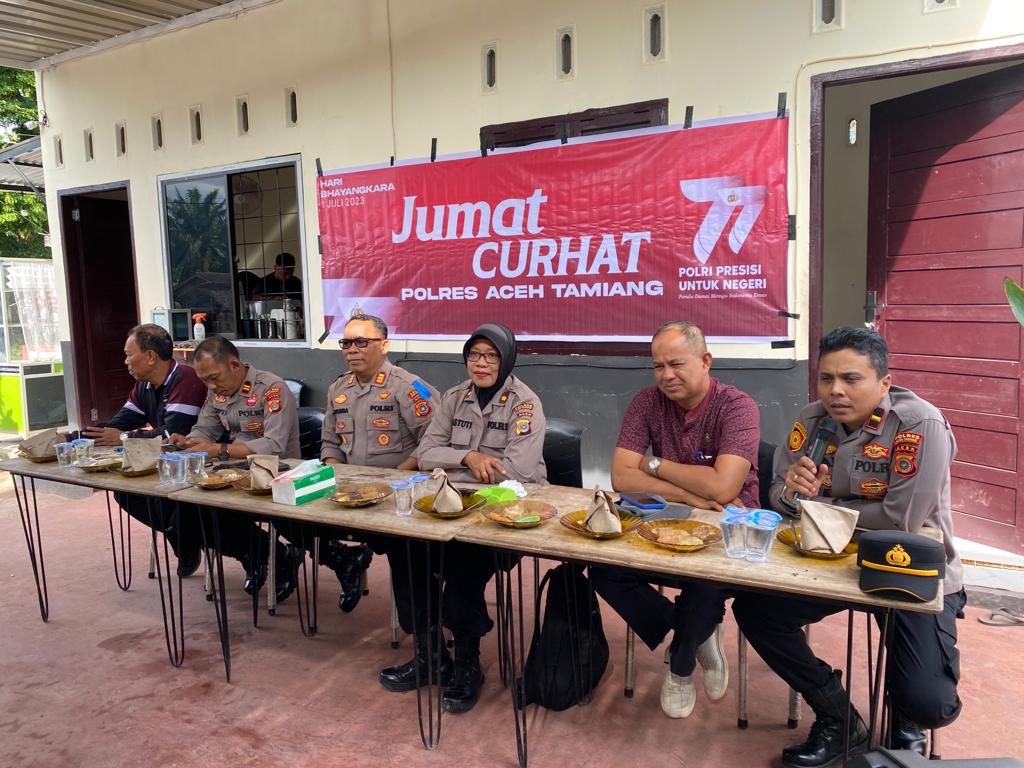 Tampung Aspirasi Masyarakat Polres Aceh Tamiang Lakukan Giat Jum’at Curhat
