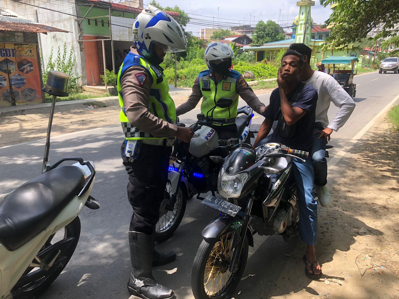 Satlantas Polres Aceh Tamiang Lakukan Patroli Hunting di Kota Kuala Simpang