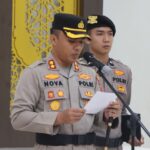 Kapolres Aceh Selatan Pimpin Upacara Kenaikan Pangkat Anggota Polri