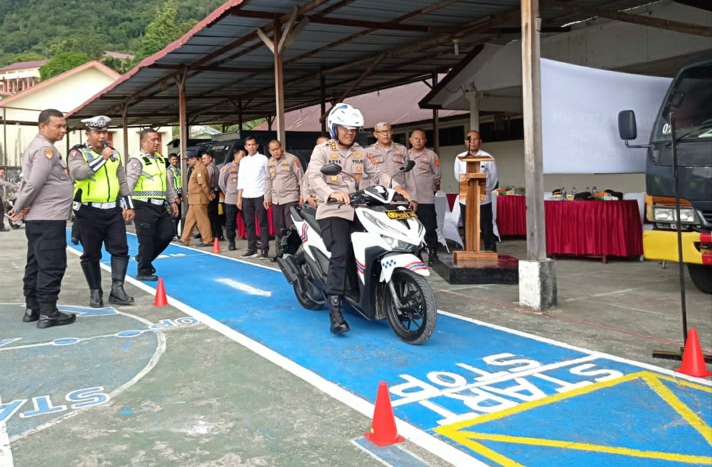 Launching Lintasan Baru Uji Praktik SIM, Polres Aceh Selatan Tetap Mengakomodir Materi Ujian lama