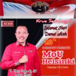 Abu Heri Ajak Masyarakat Mensyukuri Rahmat dan Nikmat Perdamaian dalam Momentum MoU Helsinki Ke-18