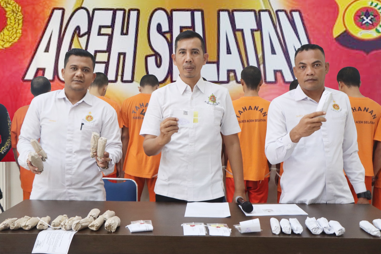 Polres Aceh Selatan Amankan 16 Tersangka terkait Peredaran Narkotika
