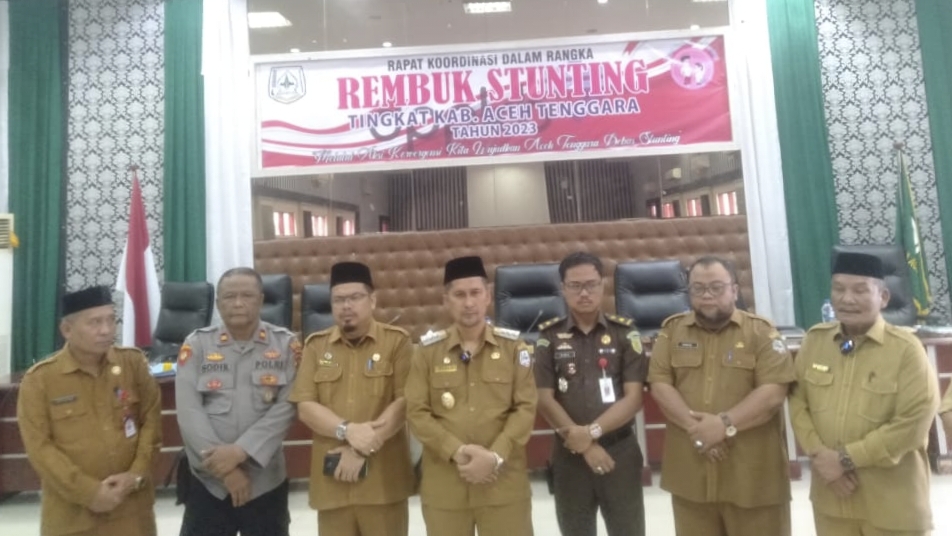 Pj Bupati Agara Hadiri Rapat Koordinasi Rembuk Stunting Kabupaten Tahun 2023