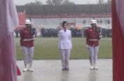 Penurunan Bendera diguyur Hujan di Aceh Selatan