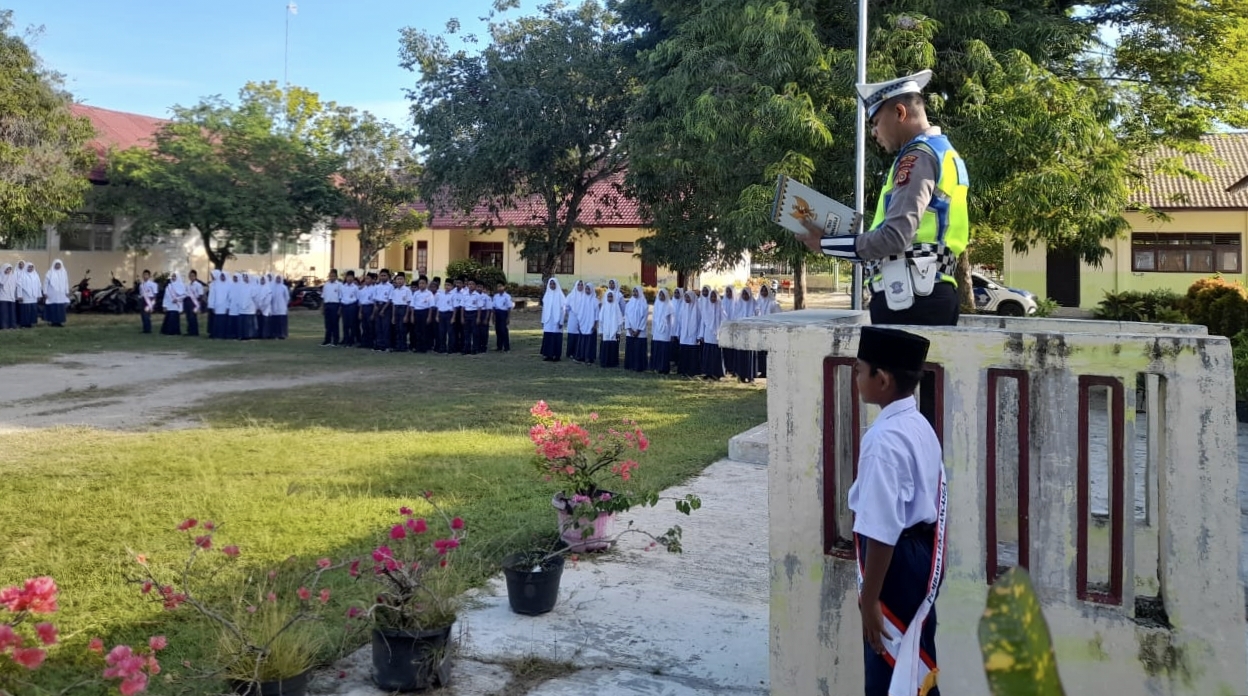 Saweu Sikula, Satlantas Polres Pijay Sosialisasikan Aturan Lalu Lintas Kepelajar