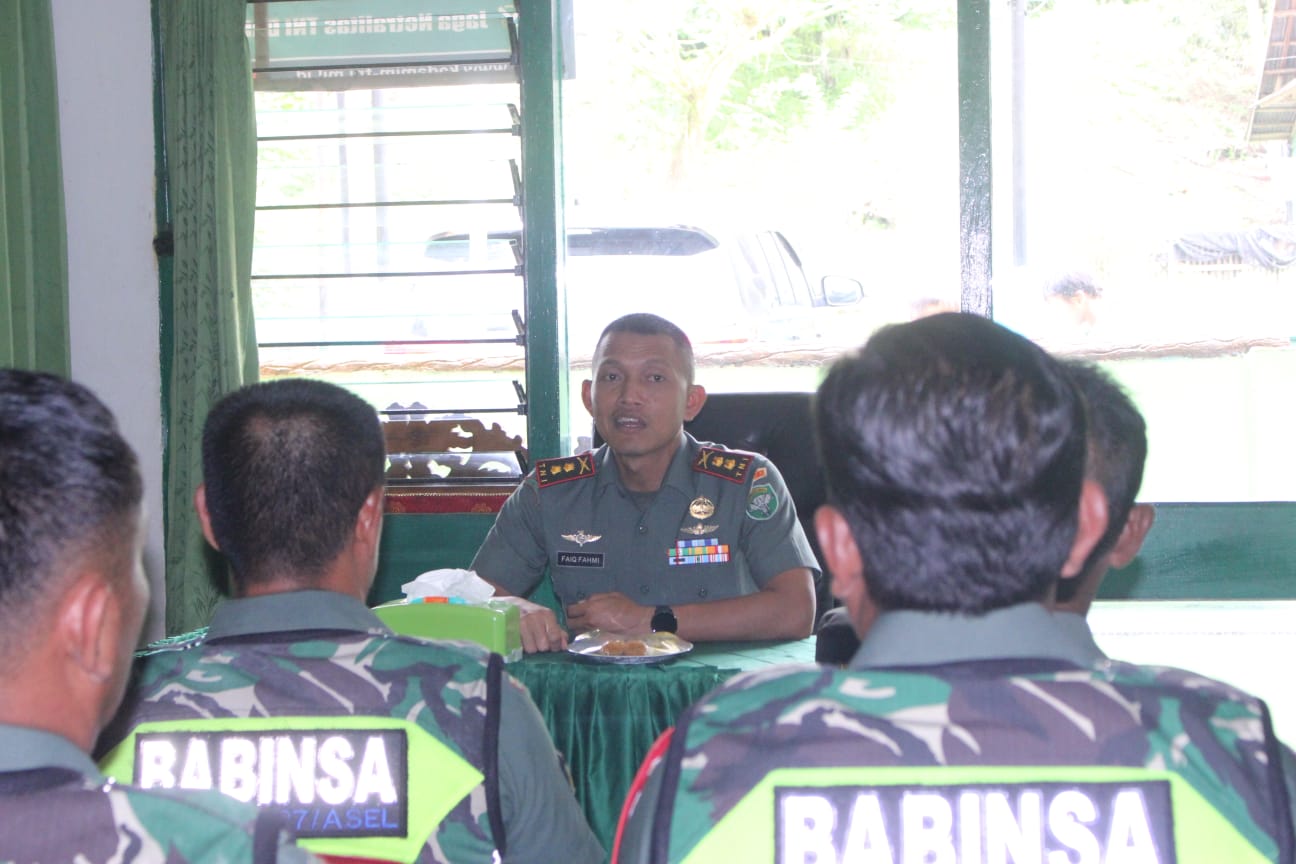 Kujungan Perdana, Dandim Aceh Selatan dan Ketua Persit KCK Cab XXIX  ke Koramil Jajaran