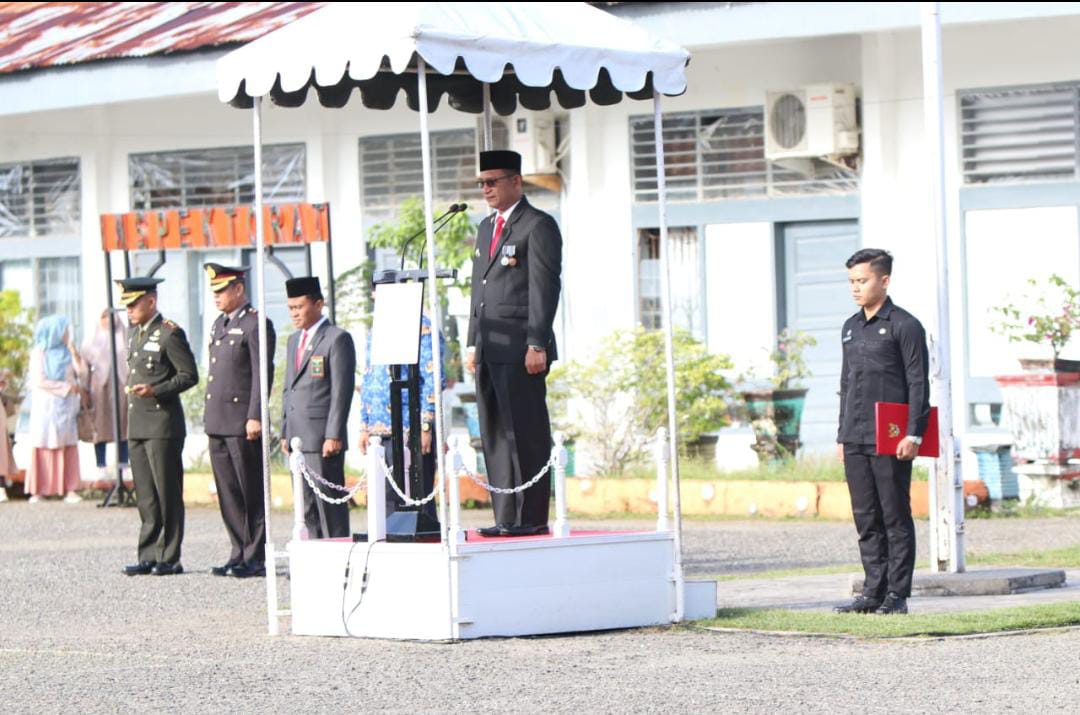 Pj. Bupati Aceh Selatan Cut Syazalisma Inspektur Upacara Hari Kesakitan Pancasila