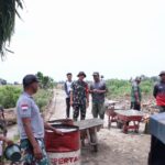 Dansatgas TMMD Kodim 0107/Asel Berikan Motivasi Kepada Anggota Disela Peninjauan Sasaran Fisik Pembukaan Jalan