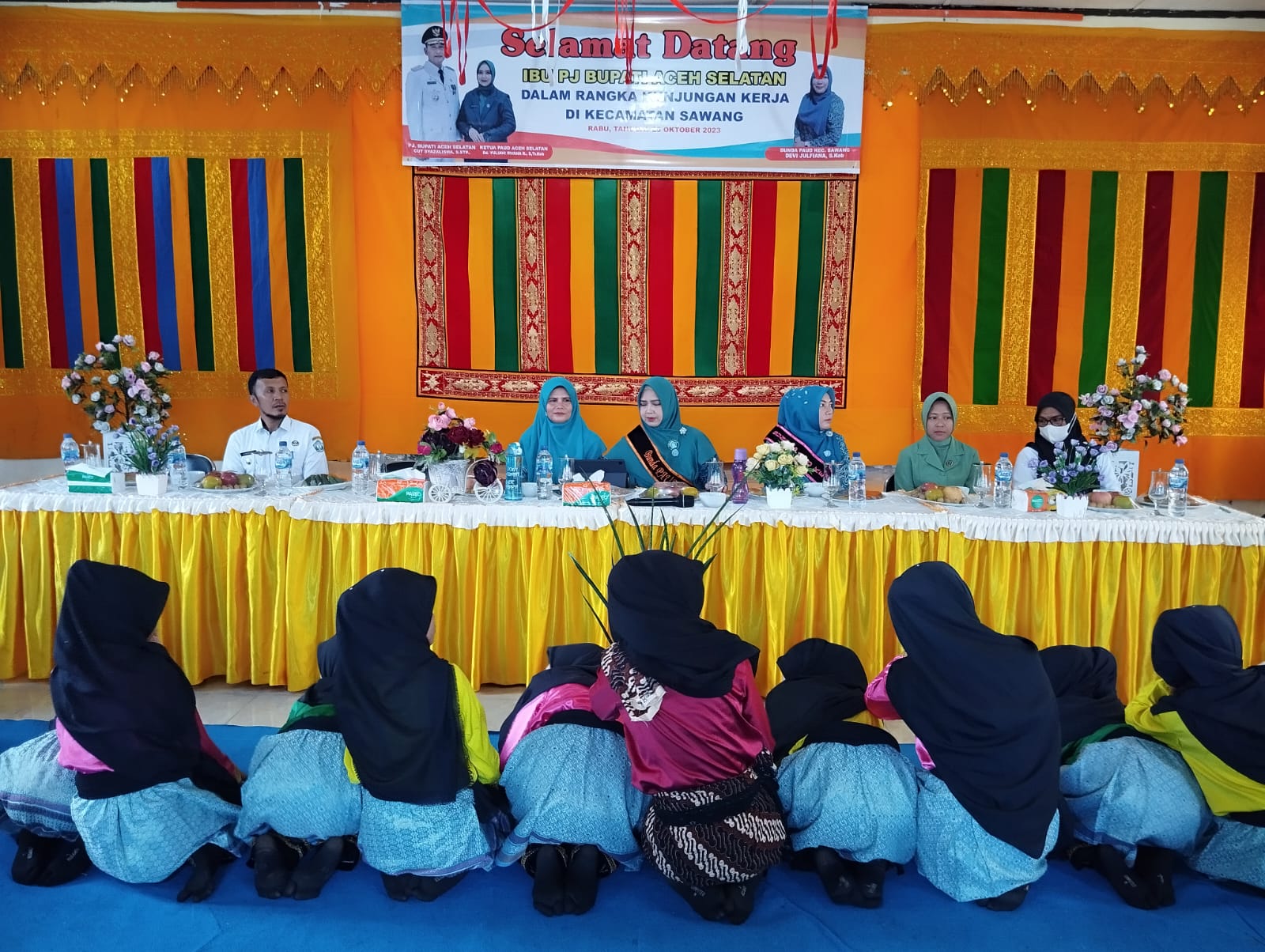 Kunker Pj. Ketua TP-PKK Kabupaten Aceh Selatan Ke Kecamatan Sawang