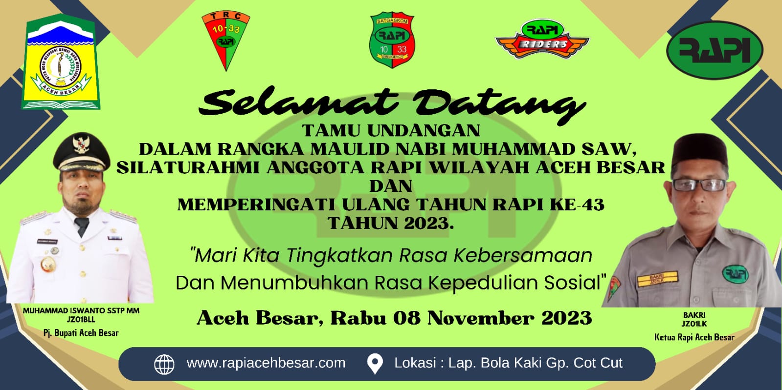 Memperingati HUT ke 43, RAPI Aceh Besar Mengadakan Berbagai Kegiatan.