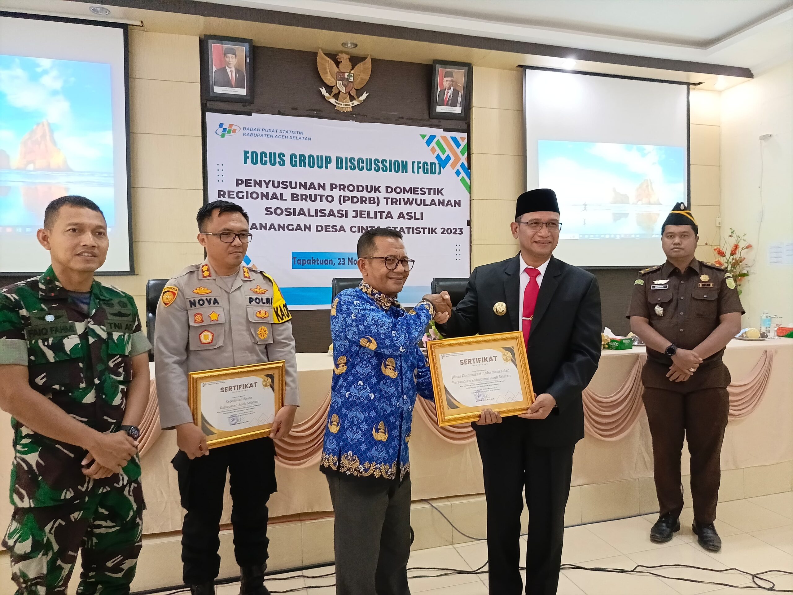 FGD Penyusunan PDRB Triwulanan Sosialisasi Jelita Asri Pencanangan Desa Cinta Statistik 2023