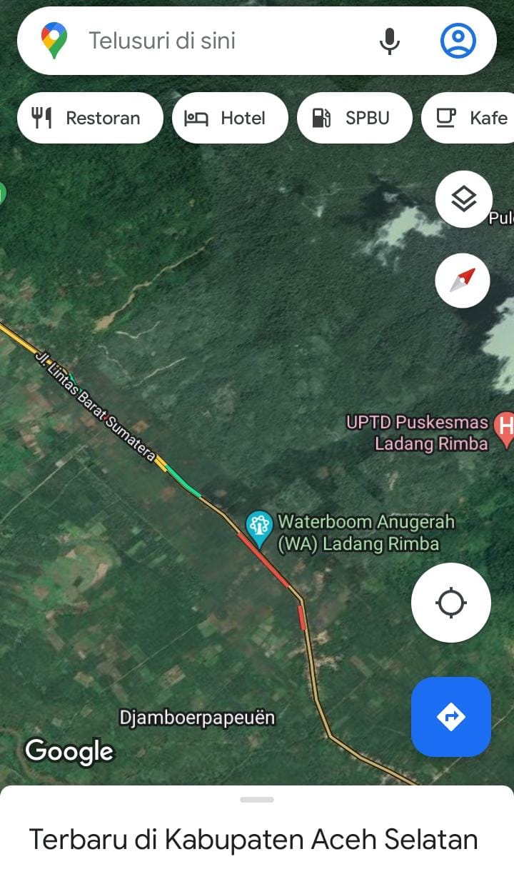 Pasca Banjir Trumon Raya Di Desa Ladang Rimba Telah Muncul 2 Danau Yang Luasnya 1 Hektar