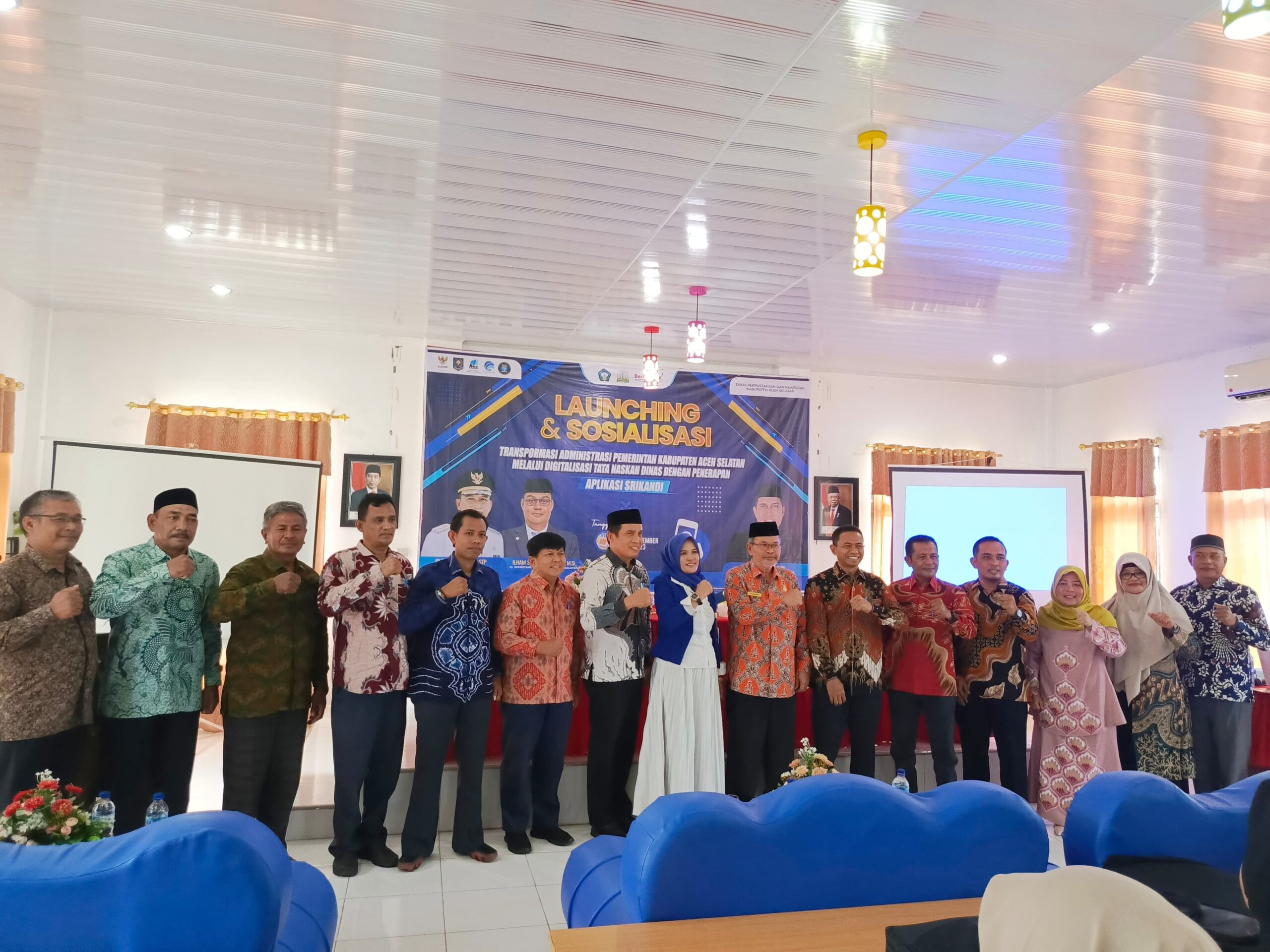 Peluncuran Dan Sosialisasi Aplikasi SRIKANDI di Lingkungan Pemkab Aceh Selatan