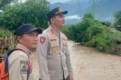 Polsek Bambel Bergerak Cepat Antisipasi Luapan Air Sungai Di Jembatan Kuning I Agara
