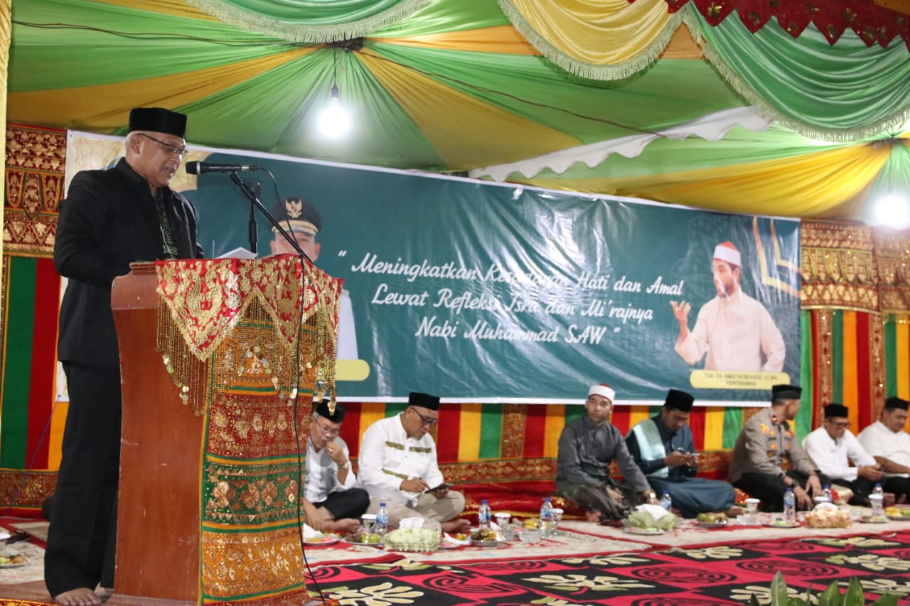 Peringatan Isra’ Mi’raj Nabi Muhammad SAW 1445 H – 2024 M Kabupaten Aceh Selatan Dilaksanakan Di Madrasah Ulumul Qur’an (MUQ)