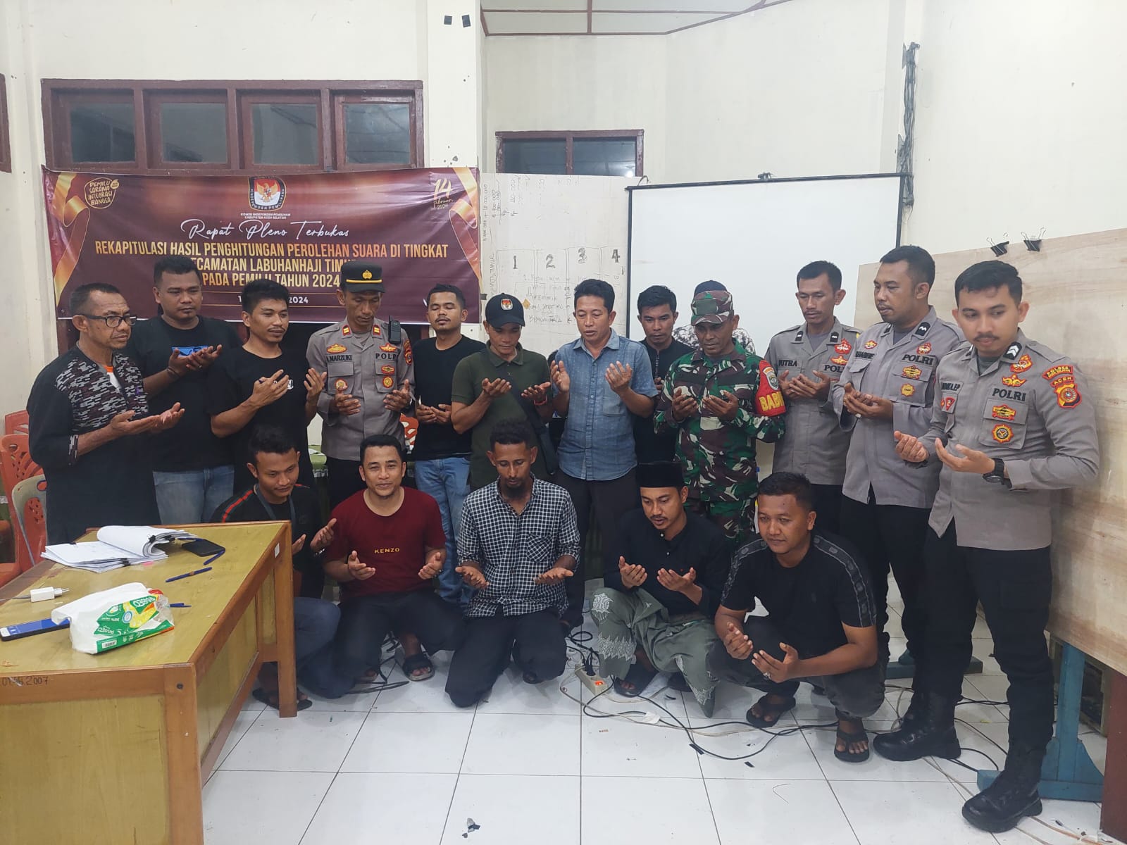 Kapolsek Labuhanhaji Timur Laksanakan Doa Bersama dan Syukuran di PPK