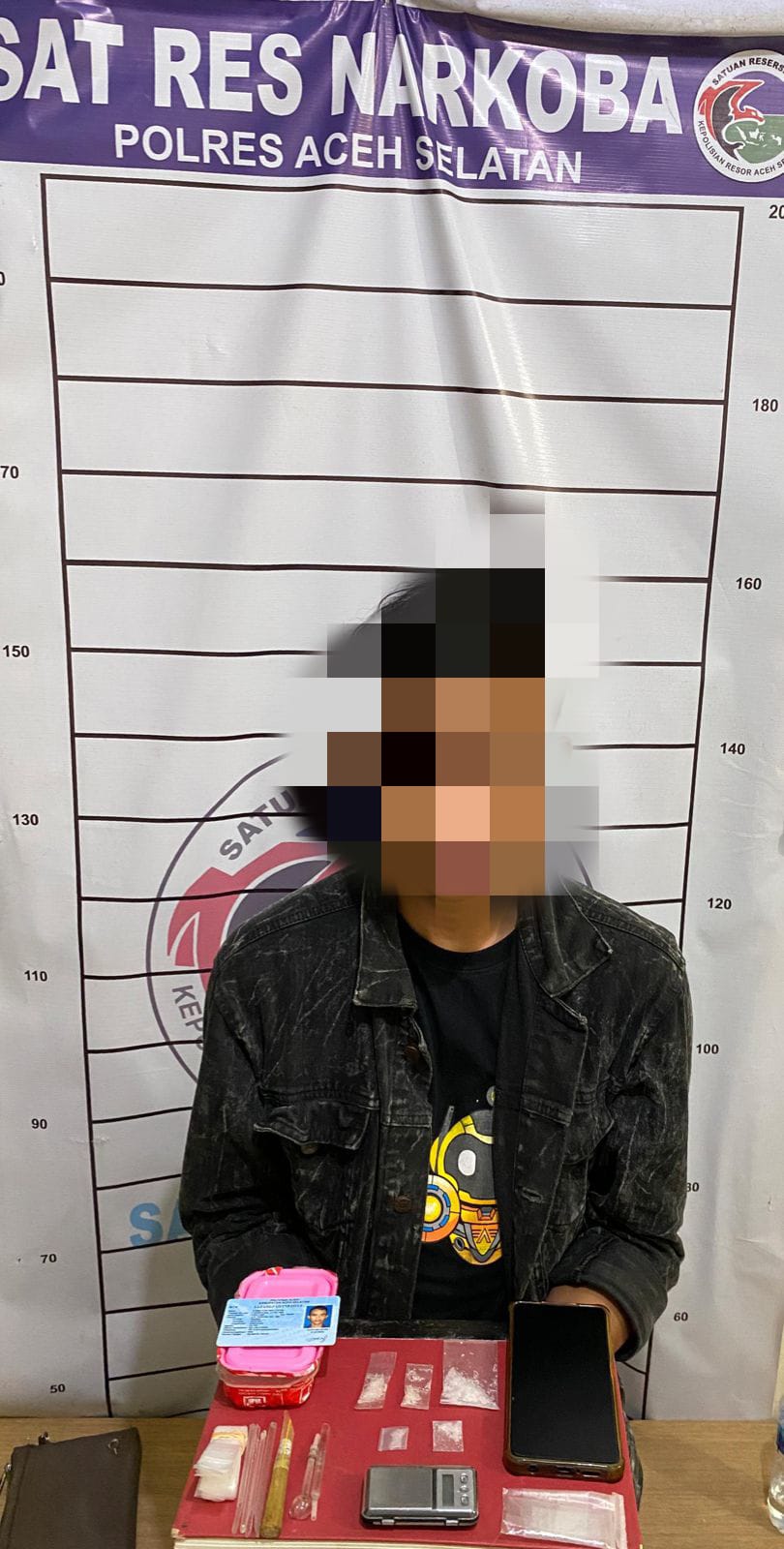 Tim Opsnal Sat Res Narkoba Polres Aceh Selatan Ringkus Seorang Penyalahguna Narkotika Jenis Sabu.