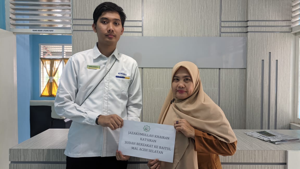 Kantor Pajak Pratama Tapaktuan Salurkan Zakat Ke Baitul Mal Aceh Selatan