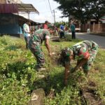 Koramil, Muspika Kluet Utara dan Masyarakat Lakukan Jumat Bersih di Lingkungan Desa Kota Fajar