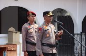 Kapolres Aceh Selatan Pimpin Upacara Kenaikan Pangkat