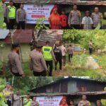 Sambut Hari Bhayangkara 78 Polres Aceh Selatan Lakukan Bakti Sosial Bedah Rumah