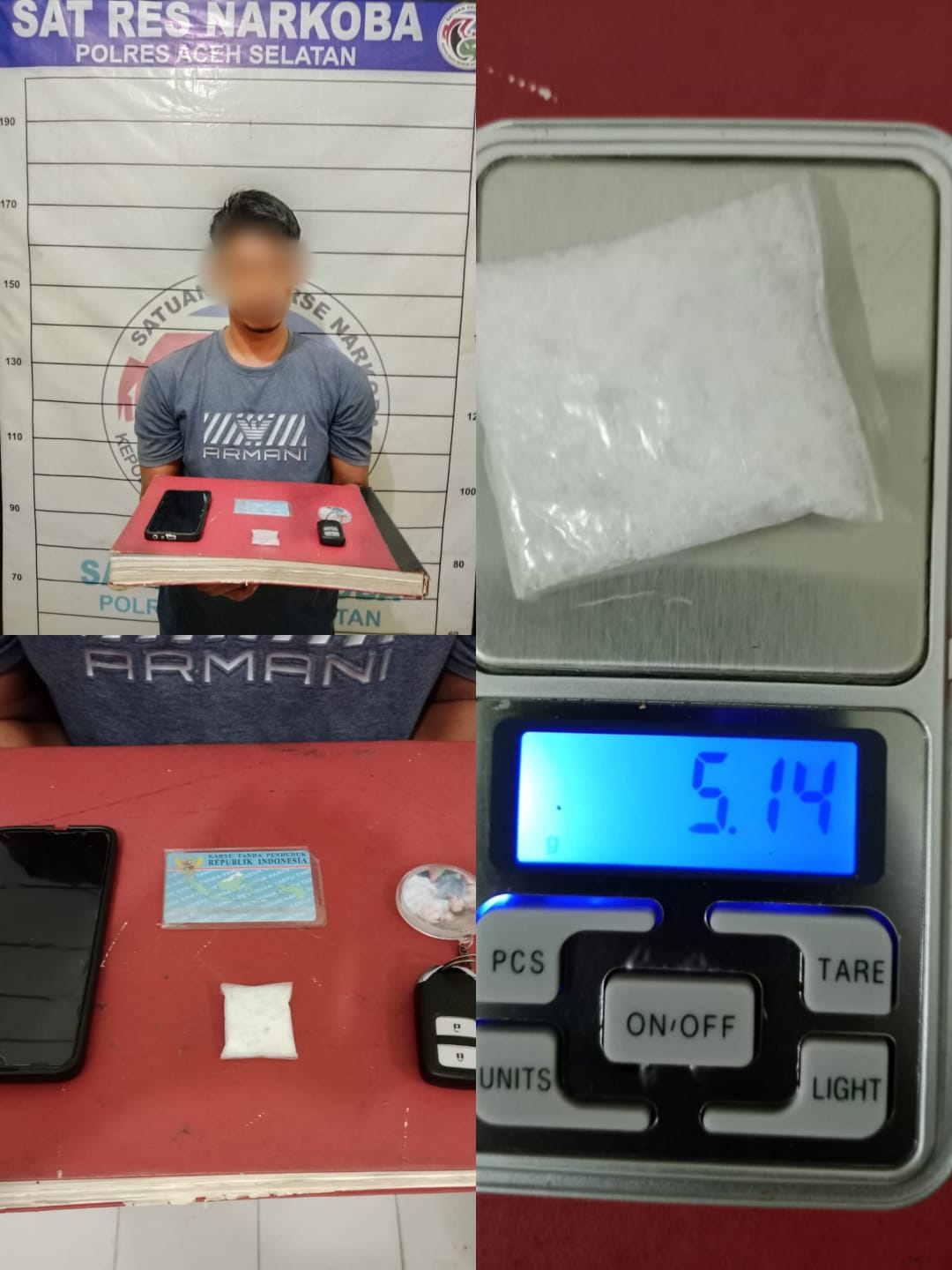 Pelaku Penyalahgunaan Narkotika Kembali Di Tangkap Satres Narkoba Polres Aceh Selatan