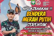 Dandim 0107/Aceh Selatan Ajak Warga Kibarkan Bendera Merah Putih Sambut HUT ke-79 RI