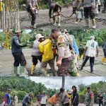 Polsek Trumon Timur Gotong Royong Bangun Masjid Bersama Warga