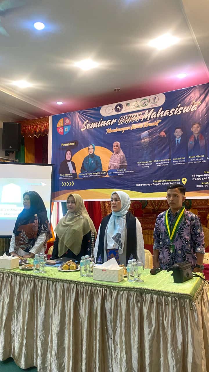 Demi Menumbuhkan Ekonomi Kreatif Lima OKP Mahasiswa Aceh Selatan Menyelenggarakan Seminar UMKM Bersama AMANAH