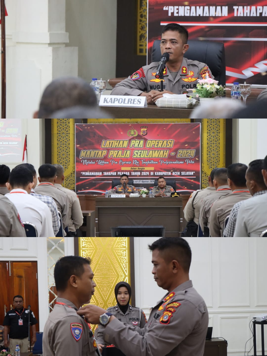 Hadapi Pilkada Serentak Polres Aceh Selatan gelar Latpraops Mantap Praja Seulawah 2024.