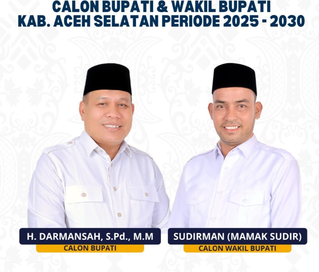 H. Darmansah Bersama Sudirman Komit Maju Pada Pilkada Aceh Selatan 2024, Hari ini Akan Mendaftarkan Diri Ke Kantor KIP Aceh Selatan